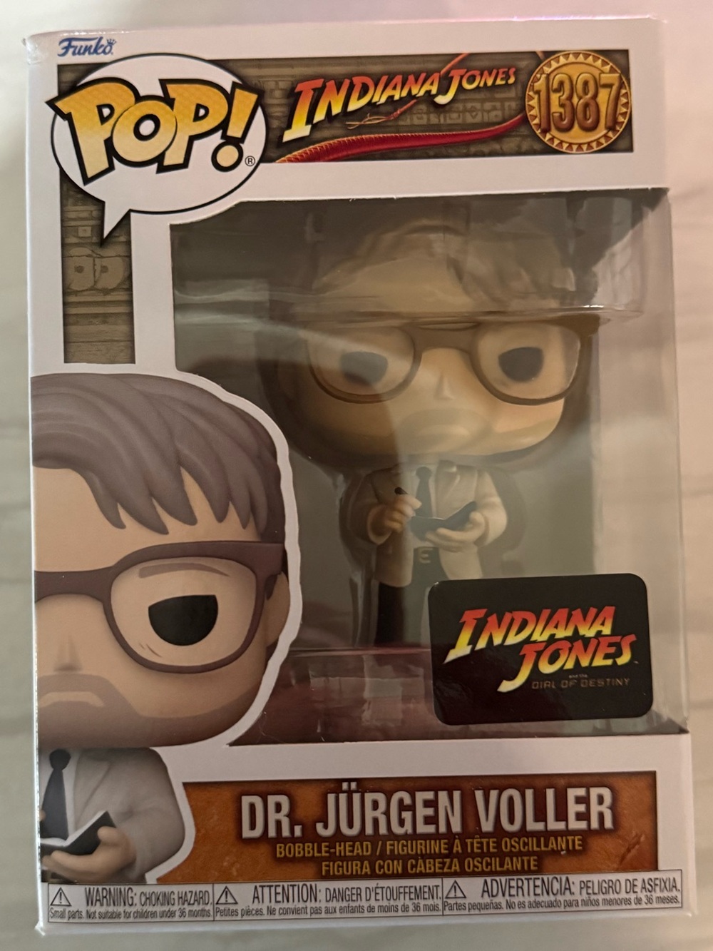 Funko POP! Indiana Jones Dr. Jürgen Voller Figure - White, Brown, Tan